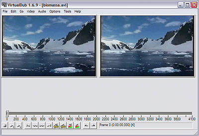 VirtualDub running on Microsoft Windows XP Screenshot (Biomassa)
