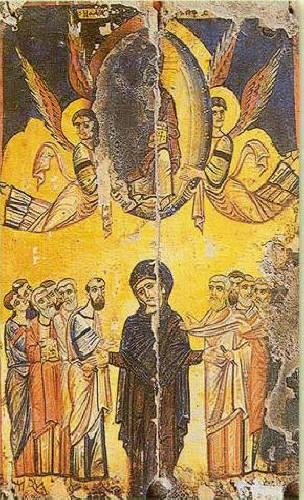 Възнесение Христово. Икона от VI век, манастира "Св. Екатерина" в Синай. 