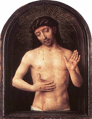Man of Sorrows, by Hans Memling, ca 1490