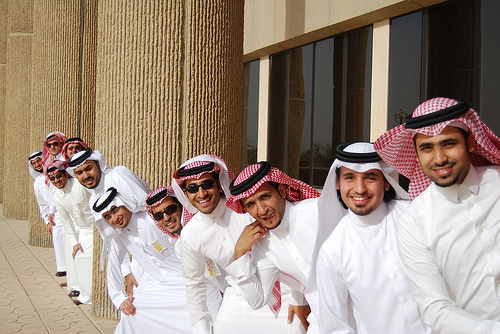 Dubai man with Thobes in order smiling ;)