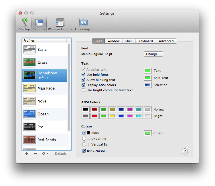 Mac-OS-default-Terminal-shell-settings-interface-change-theme-mountain-lion-screenshot