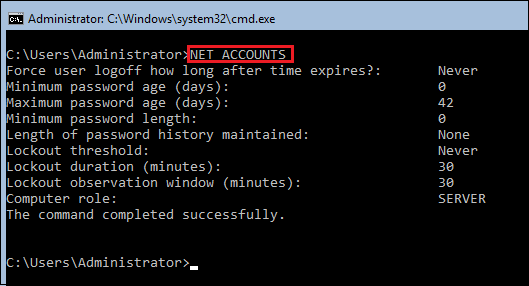 NET-ACCOUNTS-view-default-Microsoft-Windows-password-policy