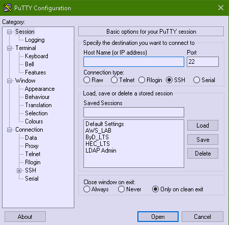 Putty-Tunnels-SSH-Sessions-screenshot-Windows