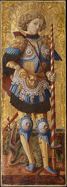 Saint Martyr George from Lydda Palestine Carlo Crivelli - Italian Master 14th century