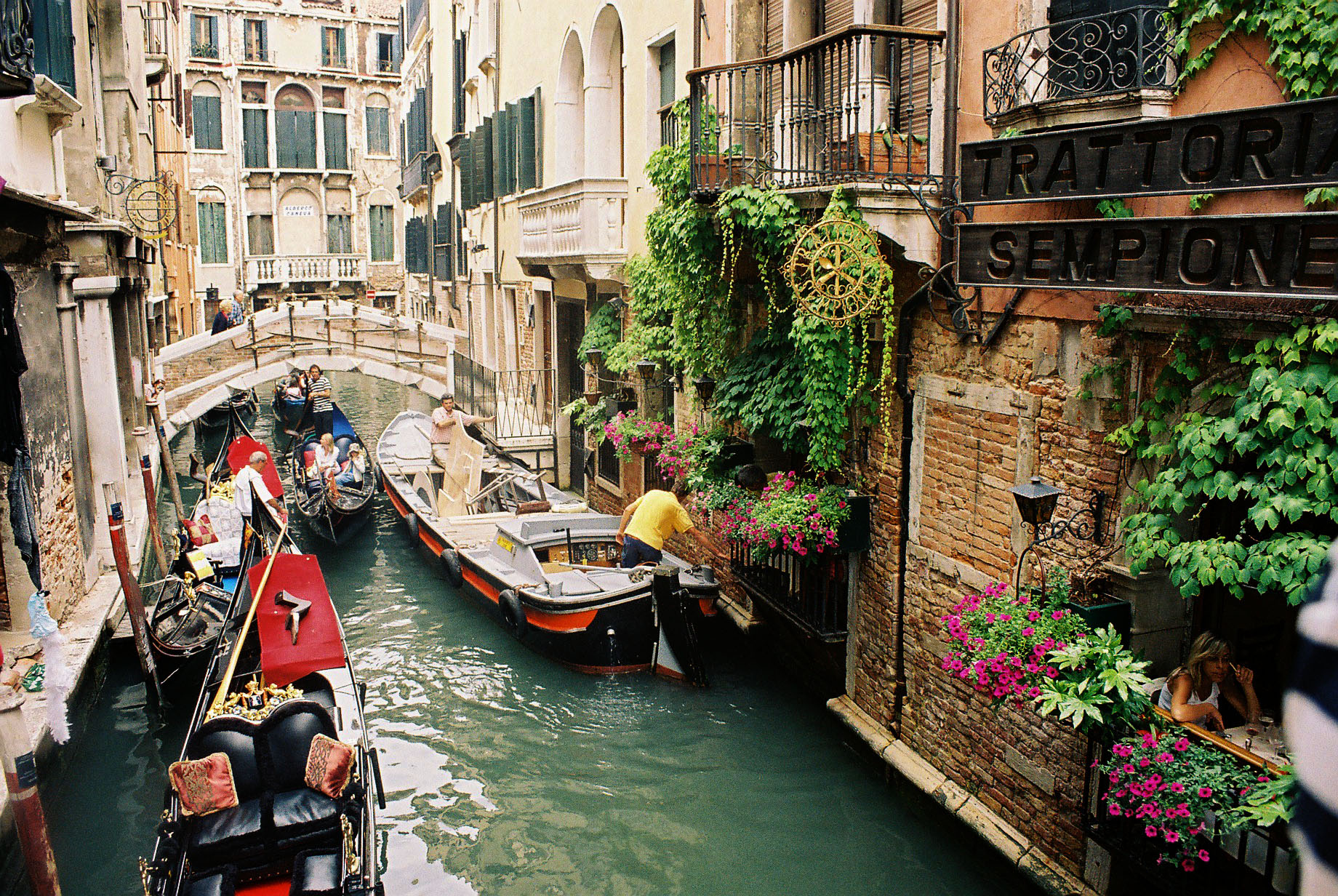 Venice-Italy-beautiful-street-with-a-boat