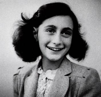 Anne Frank black and white picture
