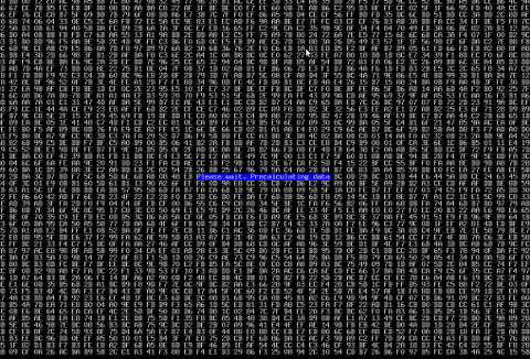 BB text ascii art Linux demo entry screen characters matrix