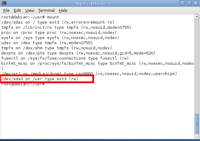 check-if-filesystem-is-properly-mounted-linux-debian-screenshot