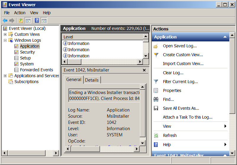 eventvwrmsc-event-viewer-windows-7-screenshot-view-windows-log-and-dianose-errors