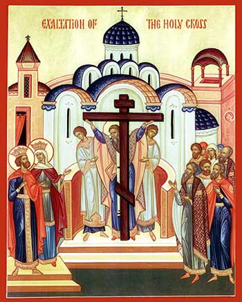 exaltation of the precious and life giving cross orthodox icon