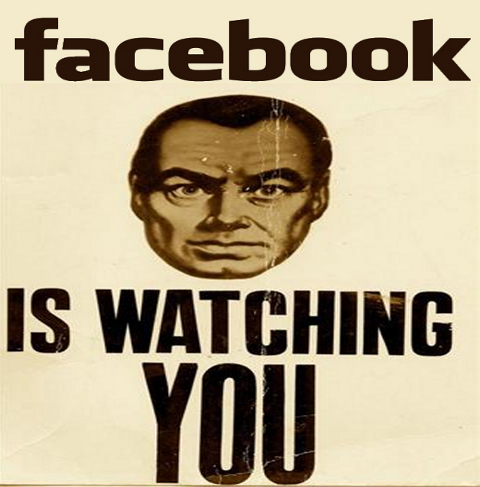 Facebook is watching you the big brother facebook funny caricature