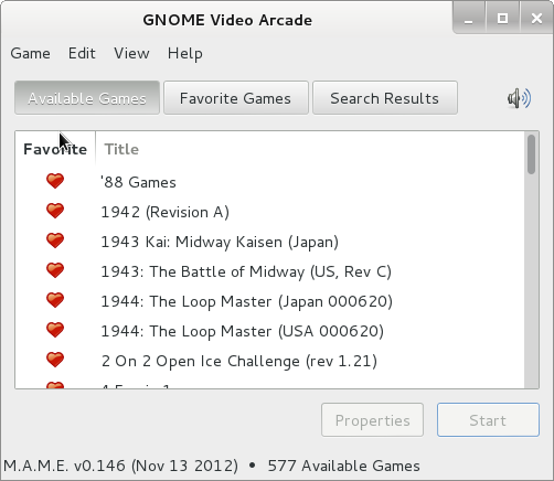 GNOME video arcade debian Linux play arcade games GUI program screenshot