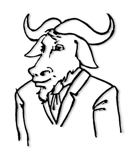 Mr. GNU in a suit