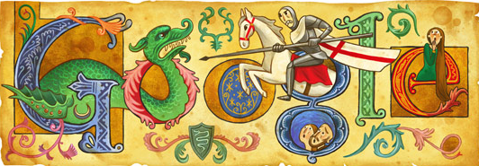 United KIngdom patron saint George Google logo medieval picture