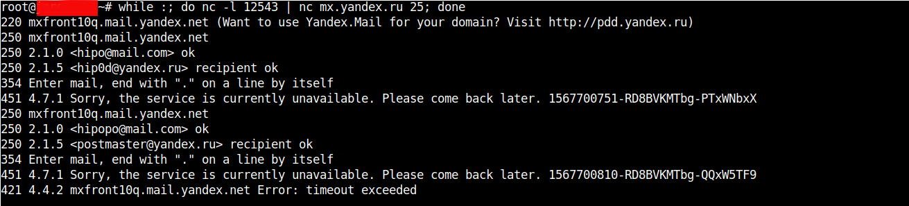 host-B-running-as-a-proxy-daemon-towards-Host-C-yandex-mail-exchange-server
