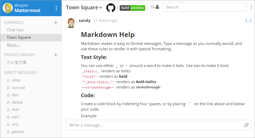 mattermost-markdown-help-linux-screenshot