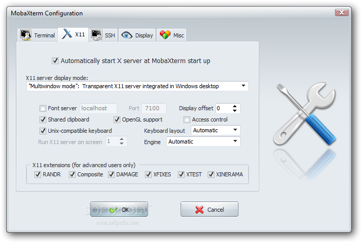 mobaxterm better putty alternative x11 configuration tab screenshot