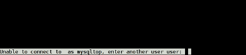 Mtop interactive type in username and password screenshot on FreeBSD 7.2