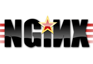 Nginx server main logo with russian star