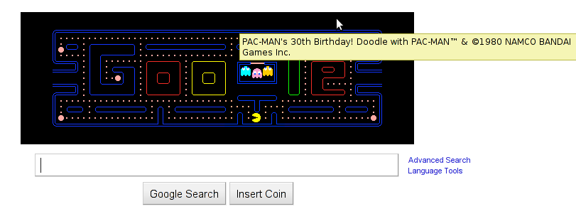 Google Pacman Game Arcade