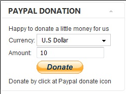 Paypal Donation Module Joomla Screenshot