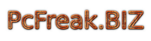 PCFreak .biz website logo designed with the Gimp free picture editting tool banner