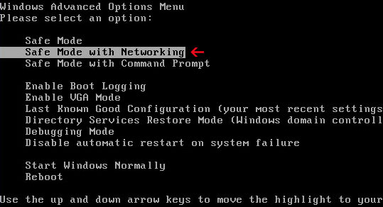 safemode_with_networking_windows-PC-boot-option-screen-screenshot