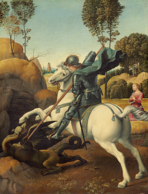saint George and the Dragon Raphael painter painting year 1506