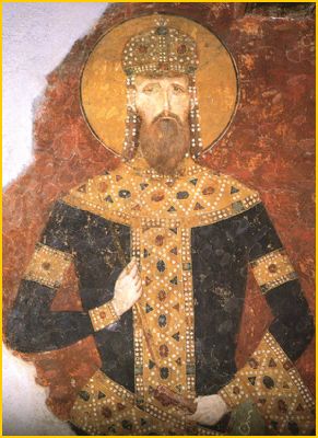 Saint Stephan Milutin II Holy King of Serbian with Inoccuptable Body testimony for Truthfulness of Holy Christian faith