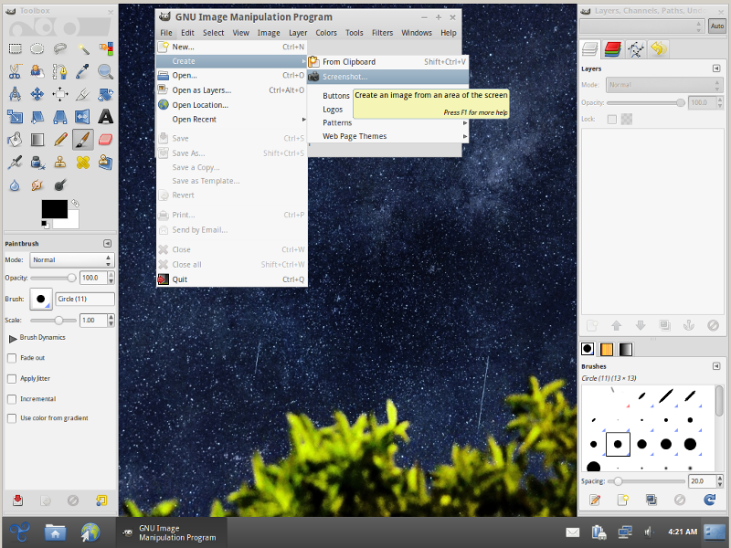 trisquel-free-software-linux-screenshot-gimp-create-screenshot-with-timing-take-screenshot-of-expanded-menu-on-linux-bsd