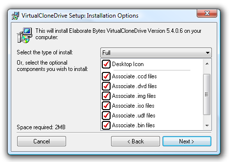 Virtual Clonedrive 2 on microsoft windows 7 screenshot great program to mount iso files
