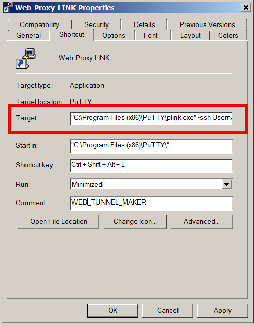web-tunnel-maker-with-plink-win-ssh-connection-tool-screenshot-on-ms-windows-7
