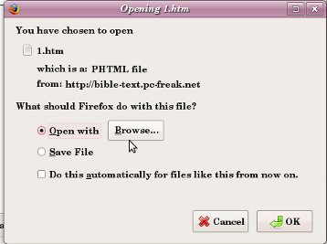 you have choosen to open ... which is a PHTML file